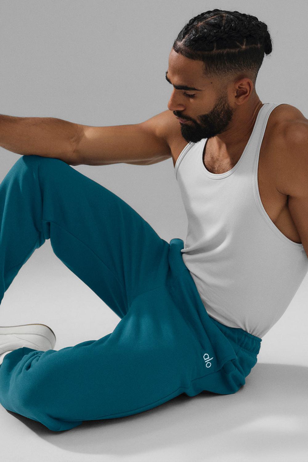 Παντελονι Φορμα ανδρικα Alo Yoga Accolade Oceanic Teal | Greece  XKFJW-5412