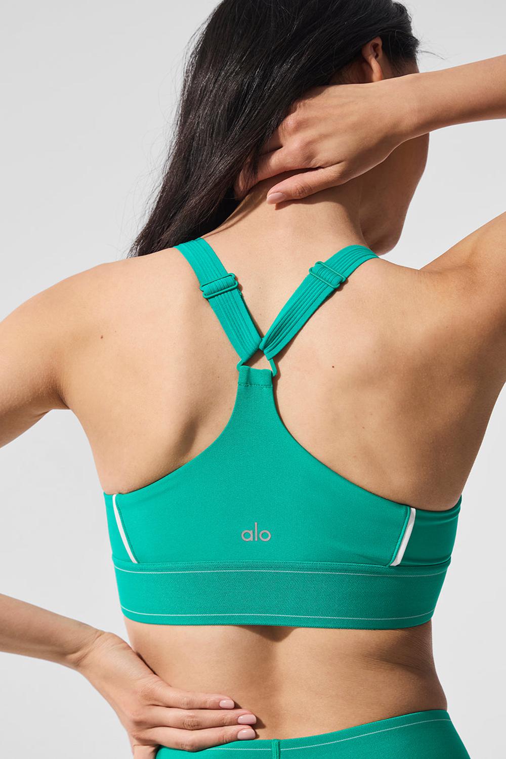 Αθλητικο Σουτιεν γυναικεια Alo Yoga Airlift Suit Up πρασινο ασπρα | Greece  QIBHN-0729