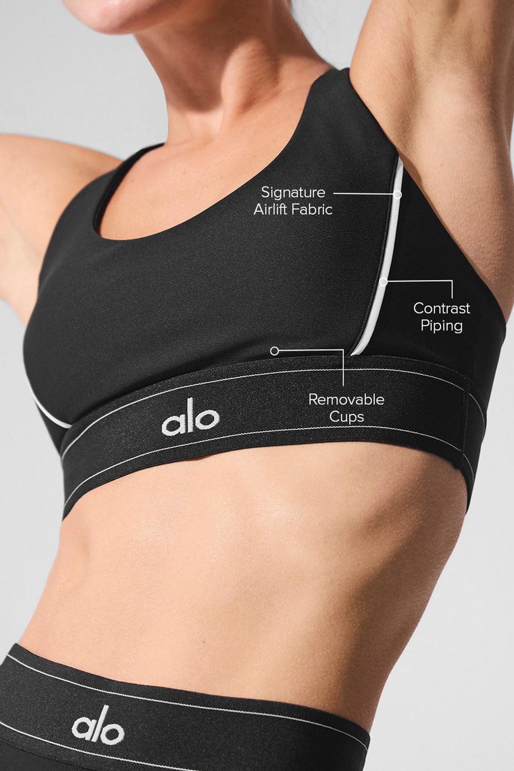 Αθλητικο Σουτιεν γυναικεια Alo Yoga Airlift Suit Up μαυρα ασπρα | Greece  RXBLE-9856