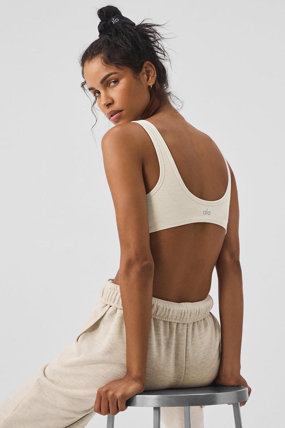 Αθλητικο Σουτιεν γυναικεια Alo Yoga Alosoft Center Stage Oatmeal Heather | Greece  MQEDN-2539