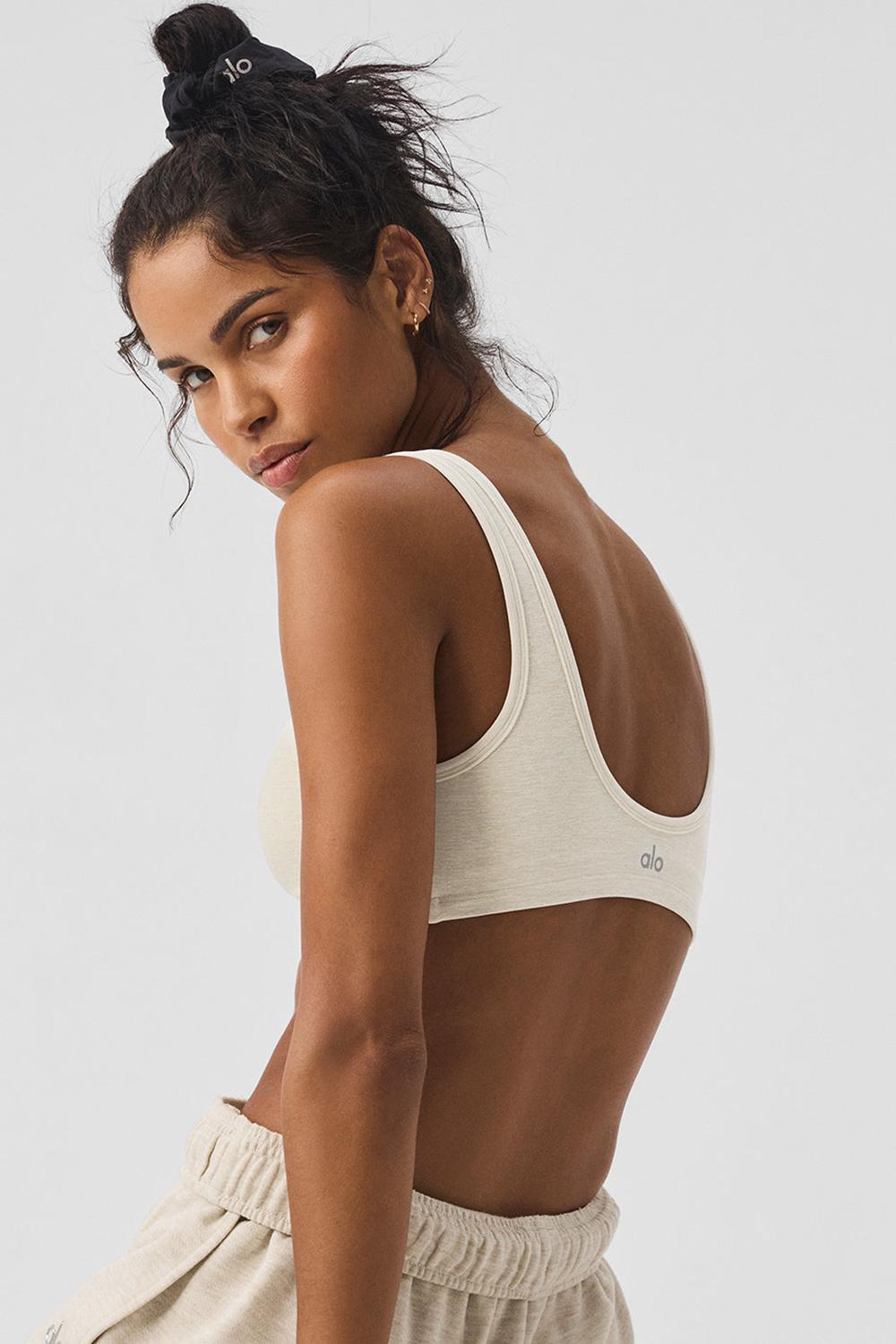 Αθλητικο Σουτιεν γυναικεια Alo Yoga Alosoft Center Stage Oatmeal Heather | Greece  MQEDN-2539
