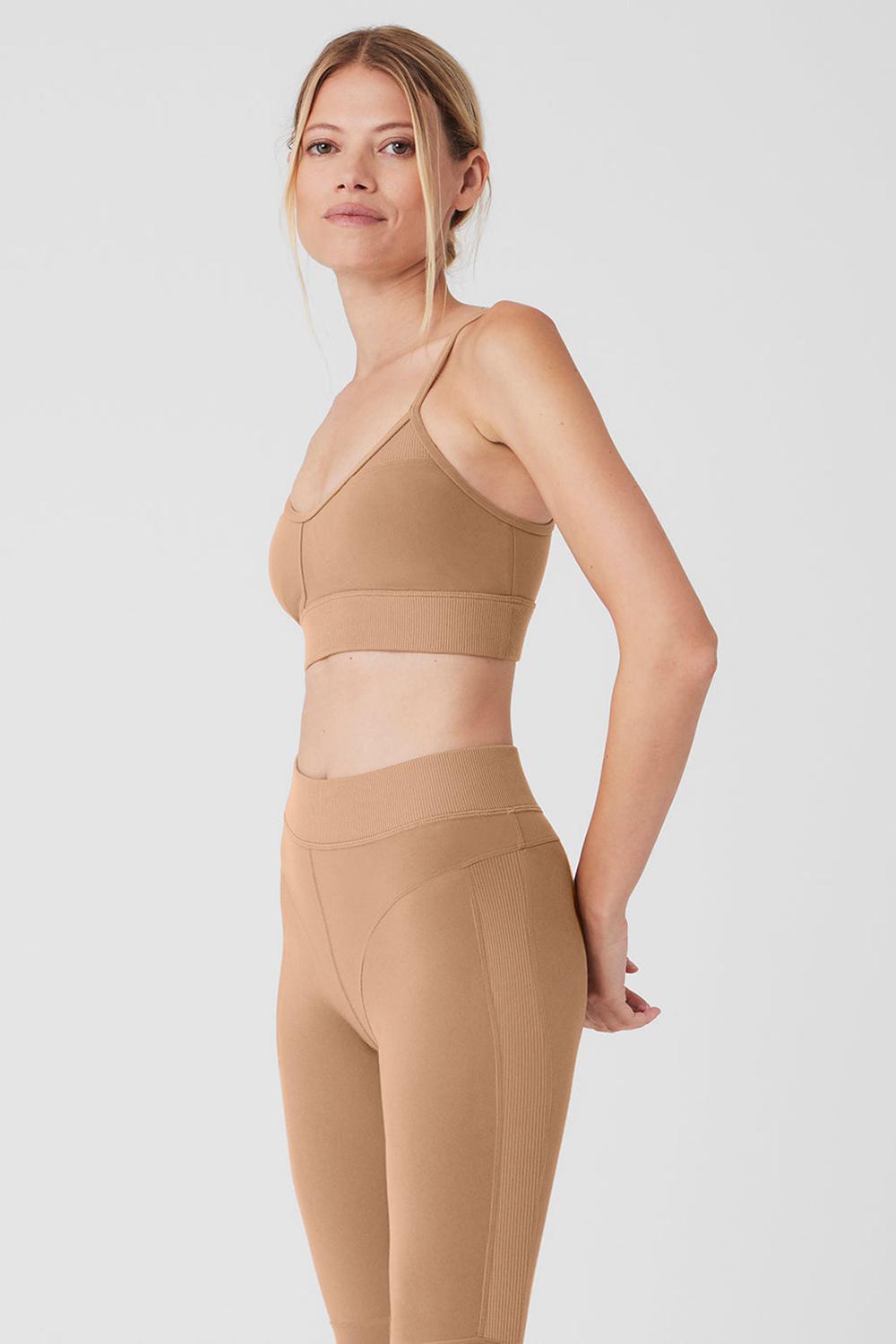 Αθλητικο Σουτιεν γυναικεια Alo Yoga Alosoft Head Start Toasted Almond | Greece  FUKAN-6729
