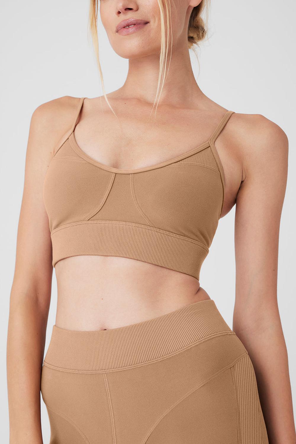 Αθλητικο Σουτιεν γυναικεια Alo Yoga Alosoft Head Start Toasted Almond | Greece  FUKAN-6729