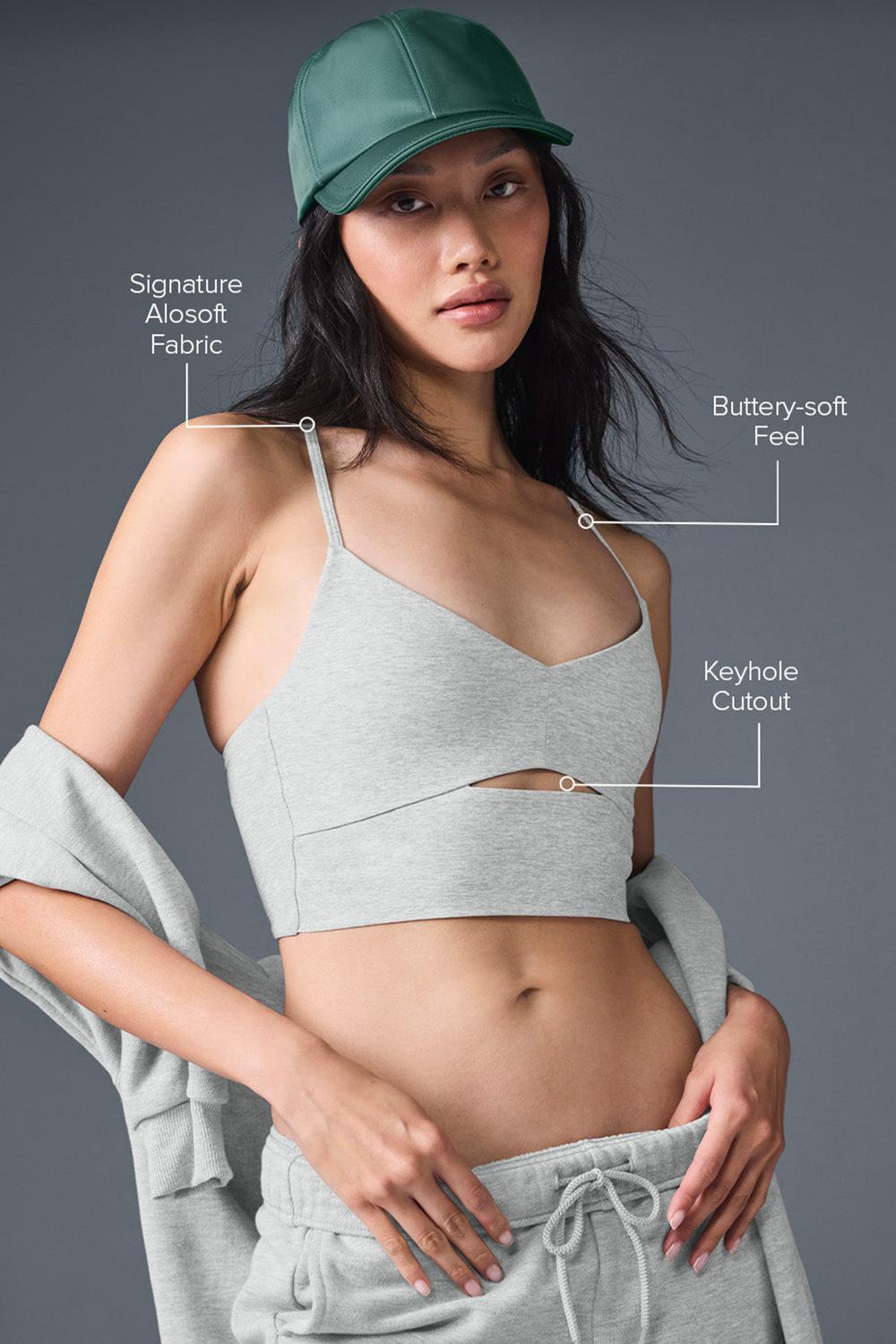 Αθλητικο Σουτιεν γυναικεια Alo Yoga Alosoft Highlight γκρι | Greece  XMPKQ-8423