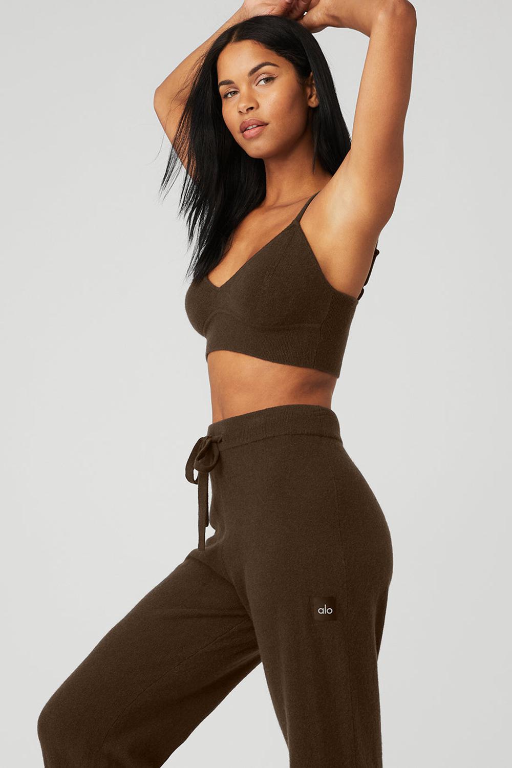 Αθλητικο Σουτιεν γυναικεια Alo Yoga Cashmere Jet Set Espresso | Greece  SWQIV-6481