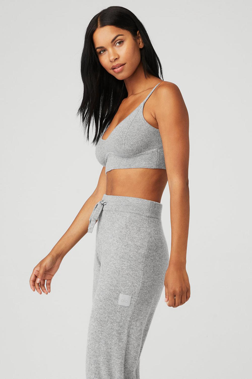 Αθλητικο Σουτιεν γυναικεια Alo Yoga Cashmere Jet Set γκρι | Greece  AZYME-1078