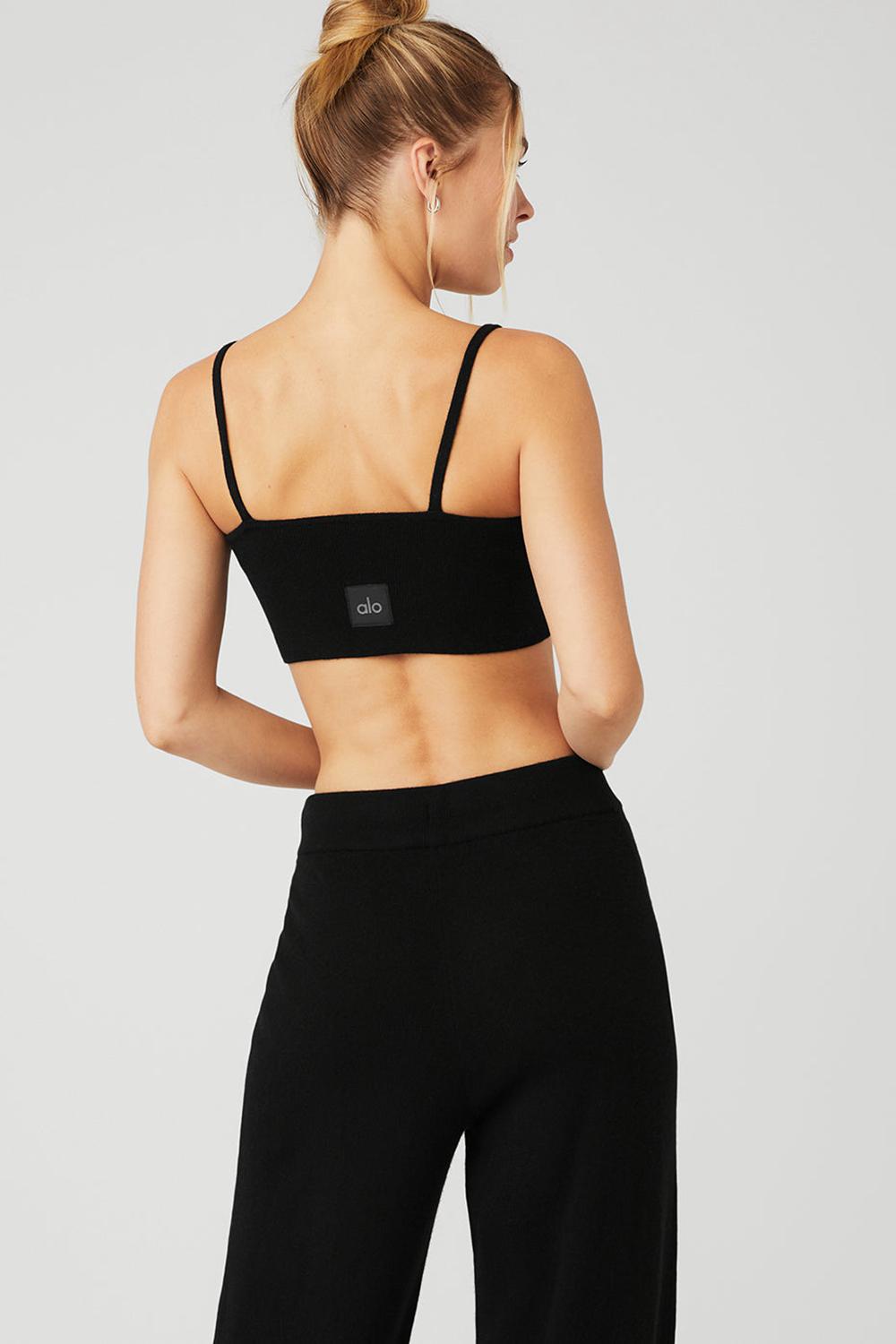 Αθλητικο Σουτιεν γυναικεια Alo Yoga Cashmere Jet Set μαυρα | Greece  NRVAJ-5964