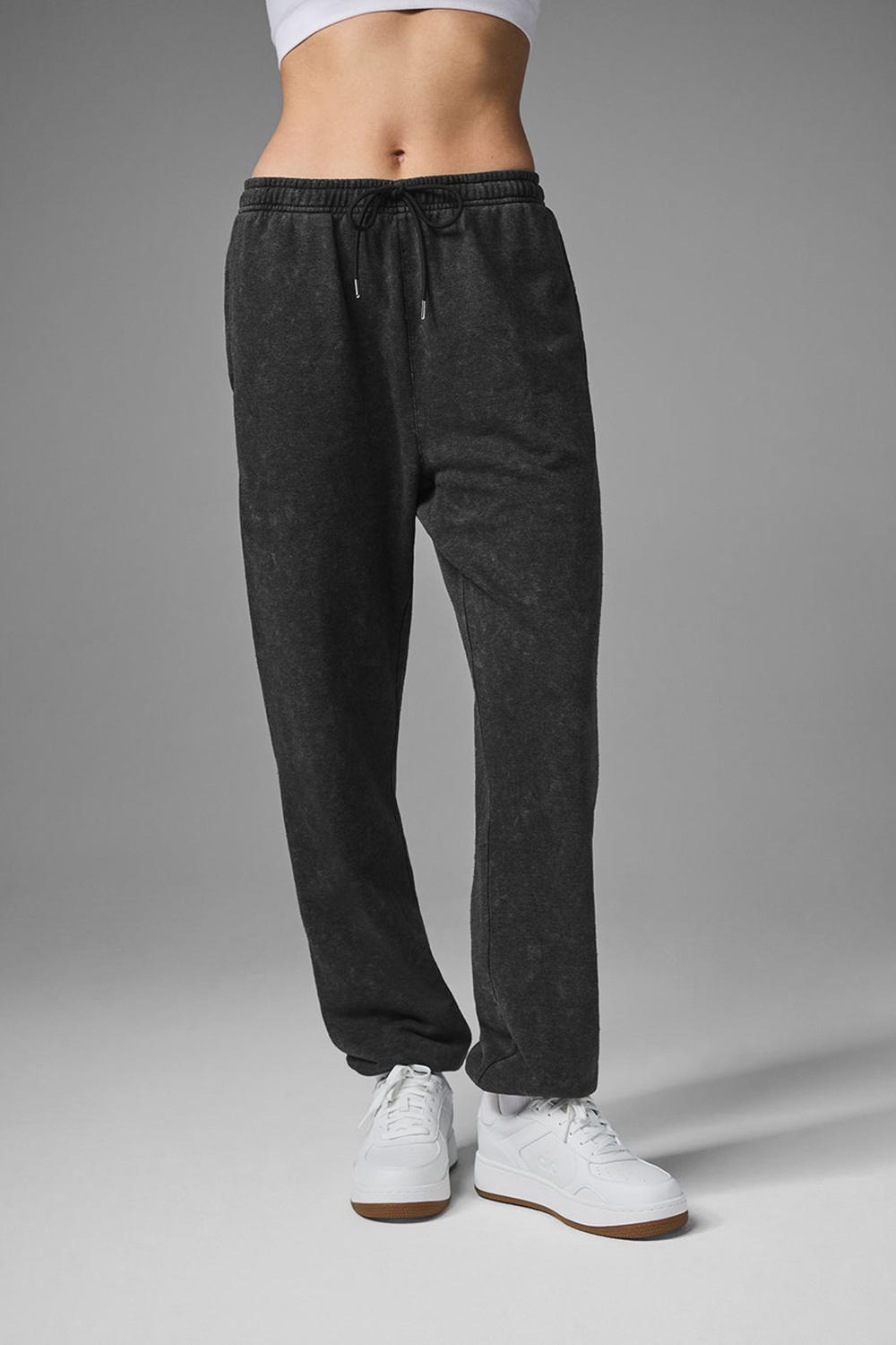 Παντελονι Φορμα γυναικεια Alo Yoga Chill Vintage Wash μαυρα ανοιχτο μπλε | Greece  RHZXJ-0765
