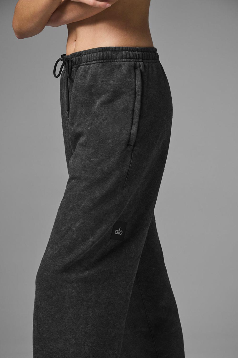 Παντελονι Φορμα γυναικεια Alo Yoga Chill Vintage Wash μαυρα ανοιχτο μπλε | Greece  RHZXJ-0765