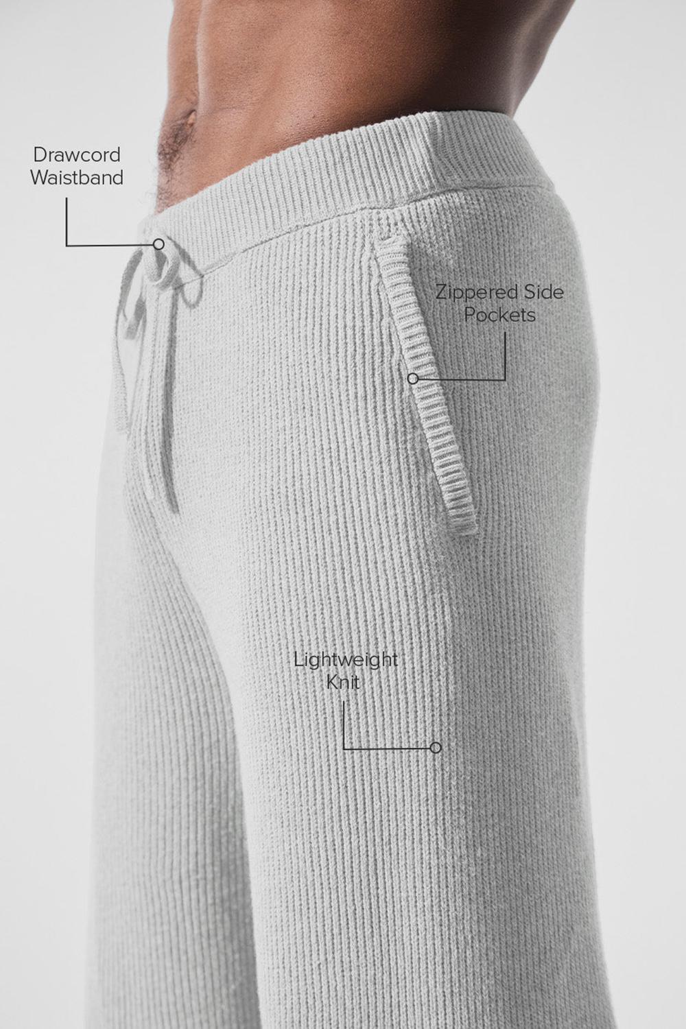 Παντελονι Φορμα ανδρικα Alo Yoga Domain Rib Knit γκρι | Greece  HFPQG-2491