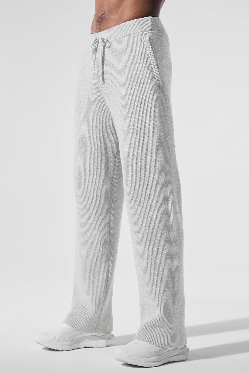 Παντελονι Φορμα ανδρικα Alo Yoga Domain Rib Knit γκρι | Greece  HFPQG-2491