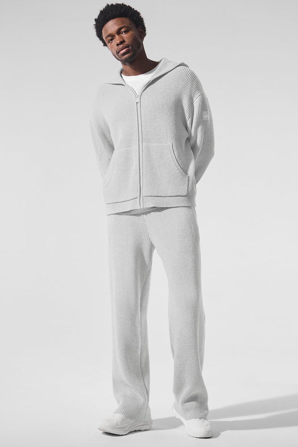 Παντελονι Φορμα ανδρικα Alo Yoga Domain Rib Knit γκρι | Greece  HFPQG-2491