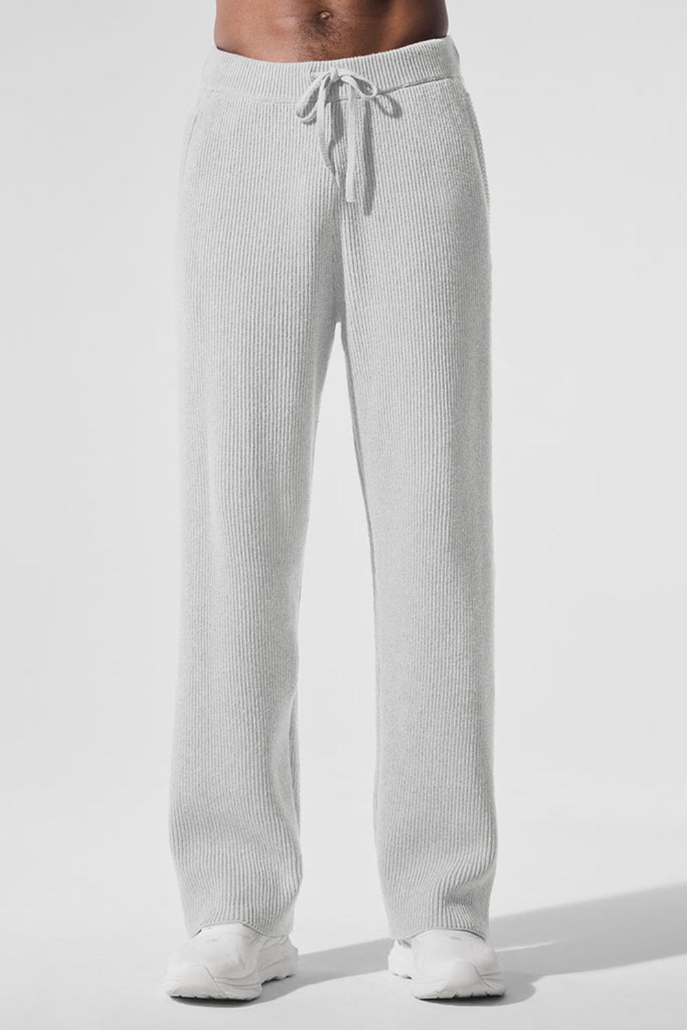 Παντελονι Φορμα ανδρικα Alo Yoga Domain Rib Knit γκρι | Greece  HFPQG-2491