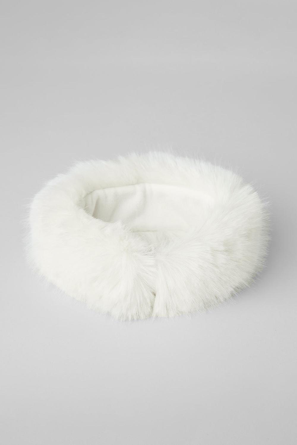 κορδελα μαλλιων γυναικεια Alo Yoga Faux Fur Wintersun Ivory | Greece  VPCFH-6518
