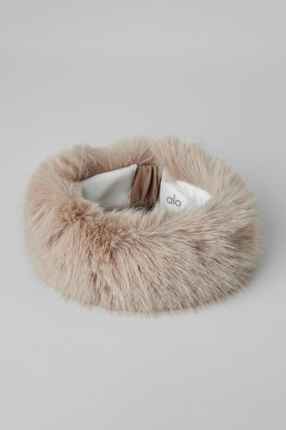 κορδελα μαλλιων γυναικεια Alo Yoga Faux Fur Wintersun Oat | Greece  KPXNF-2435