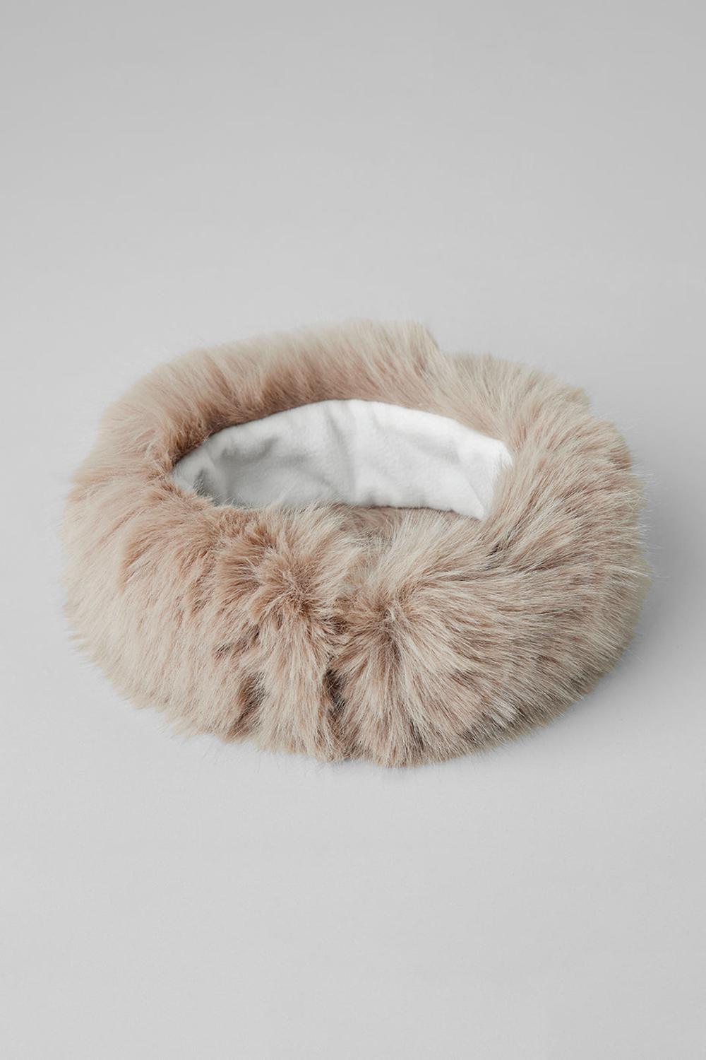 κορδελα μαλλιων γυναικεια Alo Yoga Faux Fur Wintersun Oat | Greece  KPXNF-2435