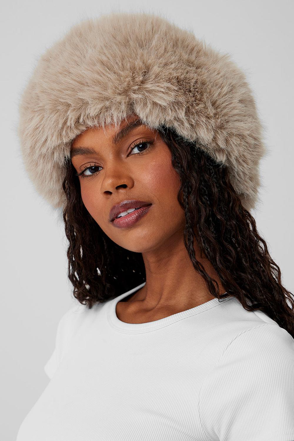 κορδελα μαλλιων γυναικεια Alo Yoga Faux Fur Wintersun Oat | Greece  KPXNF-2435
