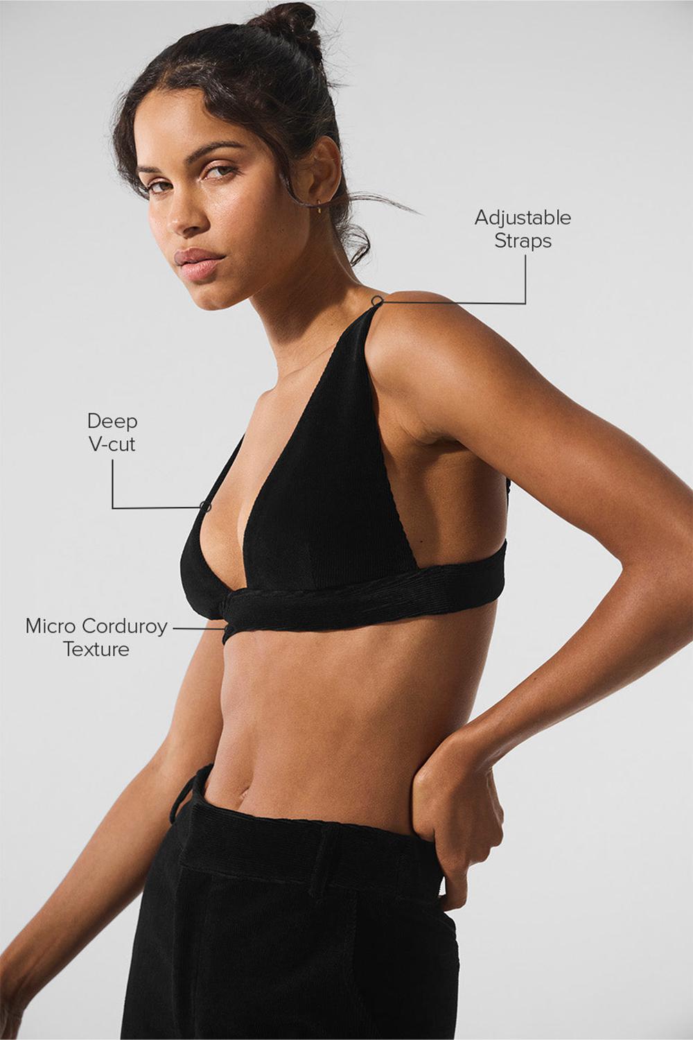 Αθλητικο Σουτιεν γυναικεια Alo Yoga Micro Corduroy Dreamer μαυρα | Greece  FOVNS-6571