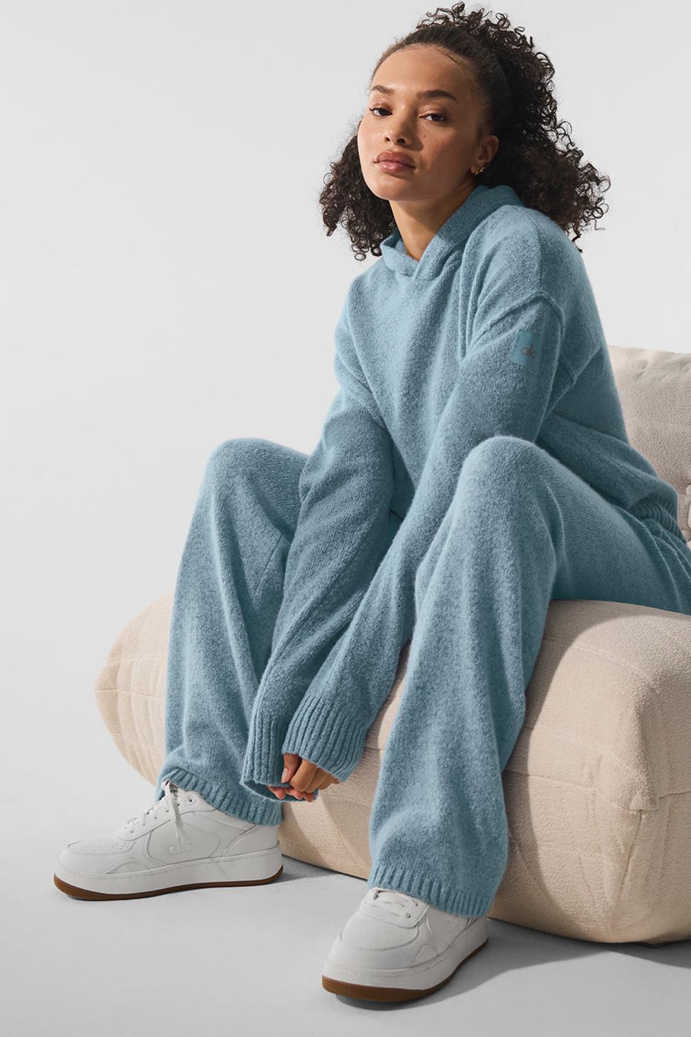 Παντελονι Φορμα γυναικεια Alo Yoga New Class Cashmere μπλε | Greece  BDRKF-6871