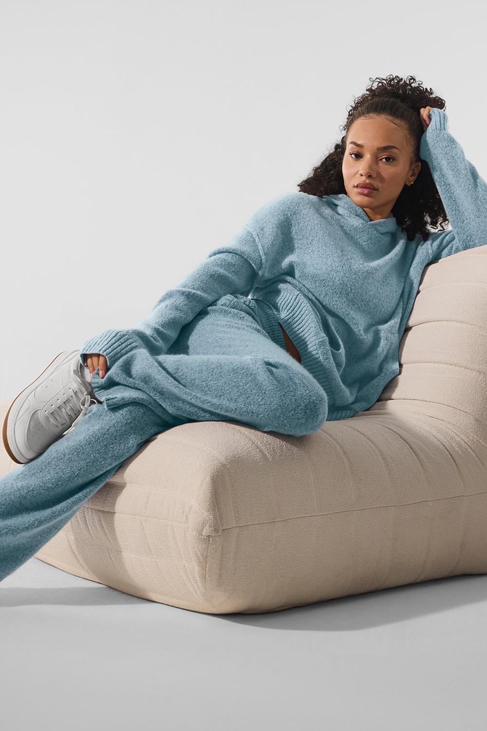 Παντελονι Φορμα γυναικεια Alo Yoga New Class Cashmere μπλε | Greece  BDRKF-6871