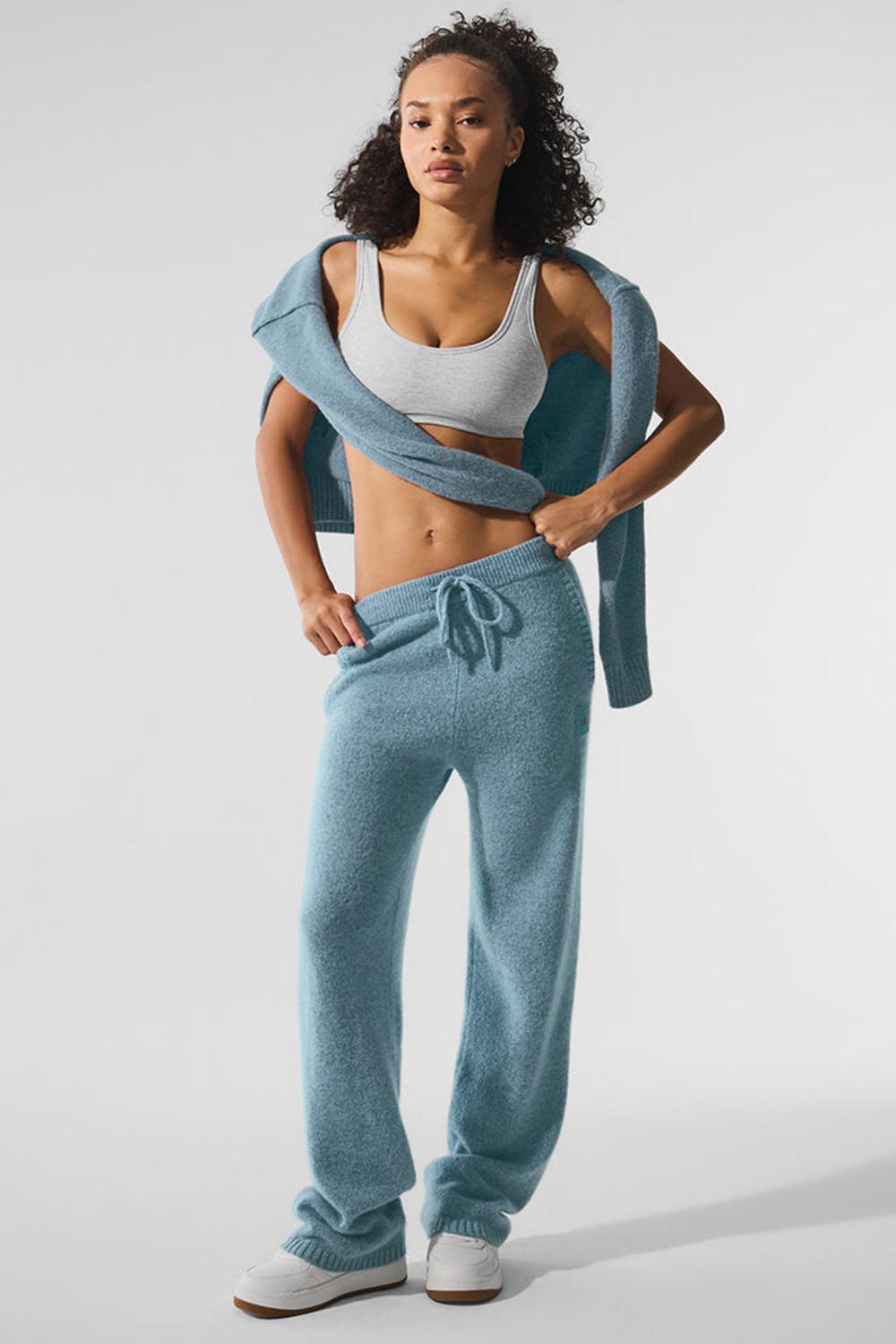Παντελονι Φορμα γυναικεια Alo Yoga New Class Cashmere μπλε | Greece  BDRKF-6871