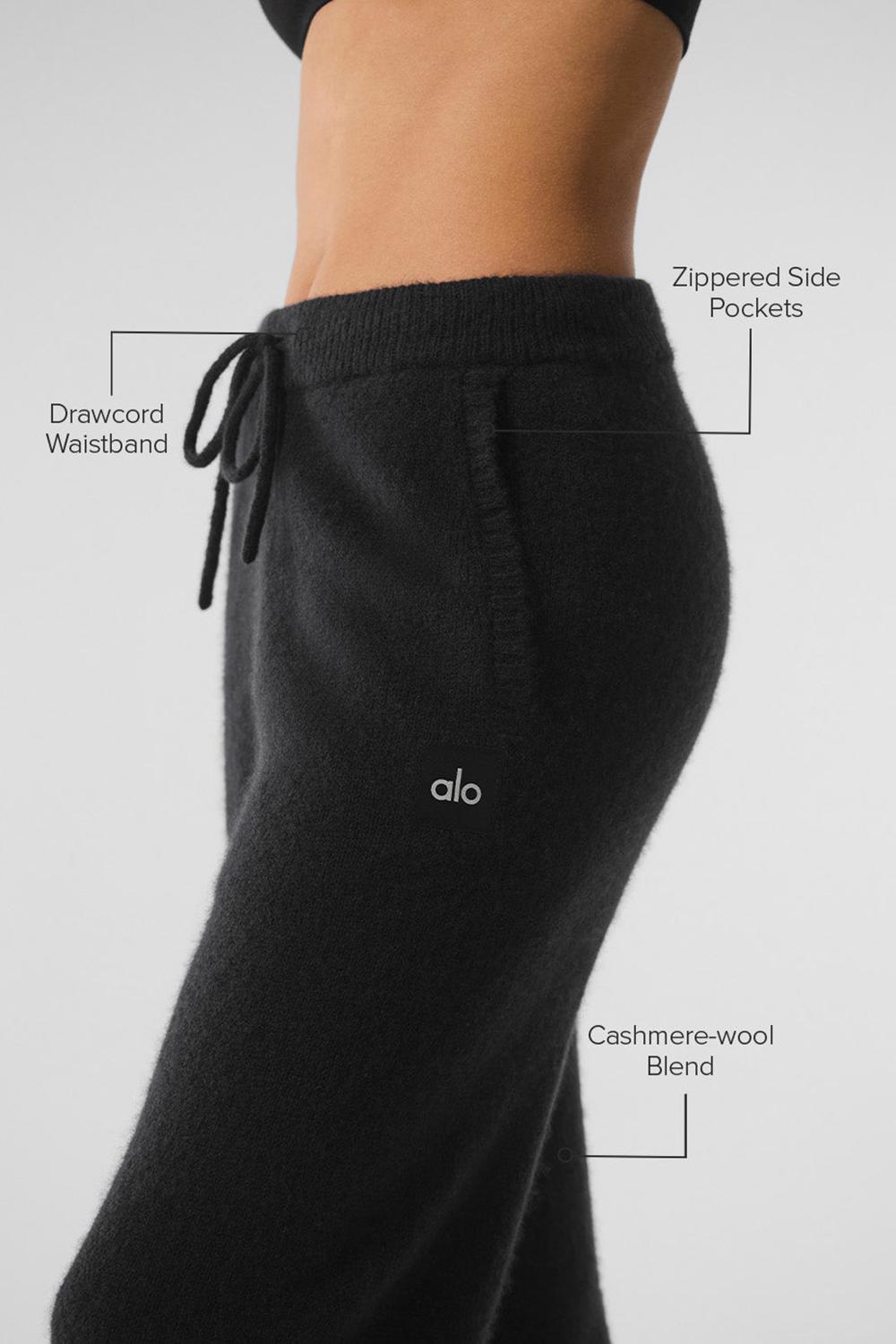 Παντελονι Φορμα γυναικεια Alo Yoga New Class Cashmere μαυρα | Greece  EGXQW-1830