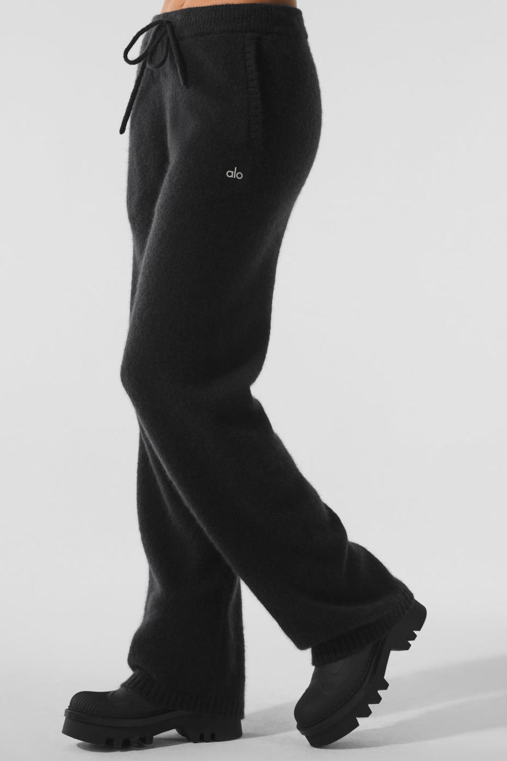 Παντελονι Φορμα γυναικεια Alo Yoga New Class Cashmere μαυρα | Greece  EGXQW-1830