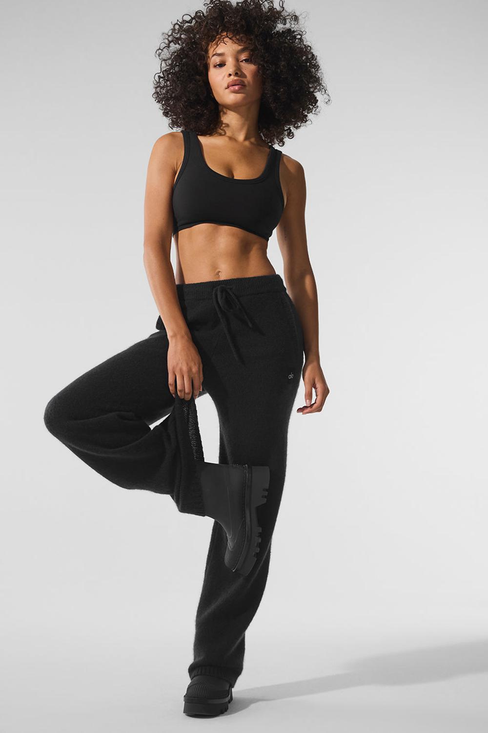 Παντελονι Φορμα γυναικεια Alo Yoga New Class Cashmere μαυρα | Greece  EGXQW-1830