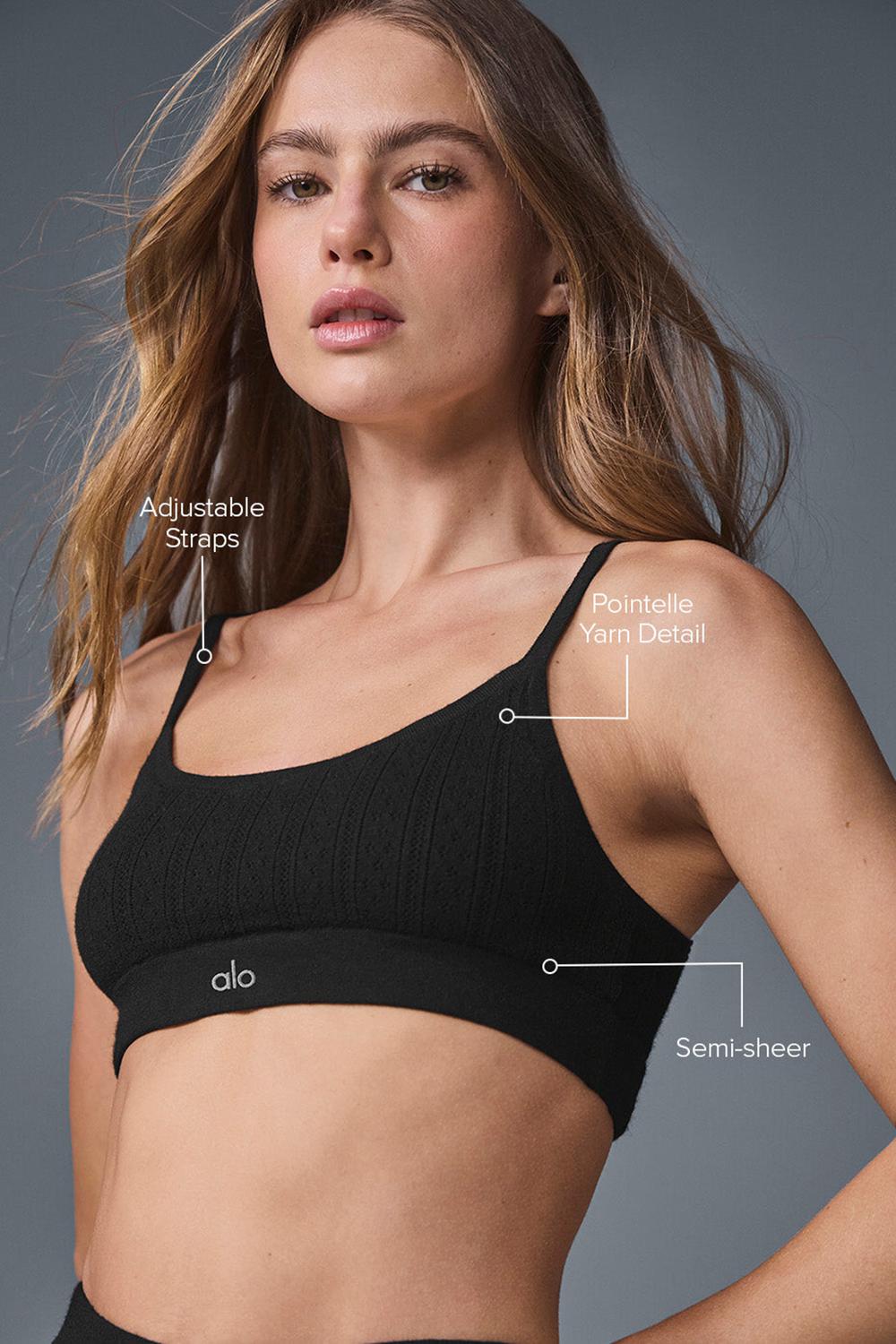 Αθλητικο Σουτιεν γυναικεια Alo Yoga Pointelle Sweater Be Mine μαυρα | Greece  IKNZW-7213