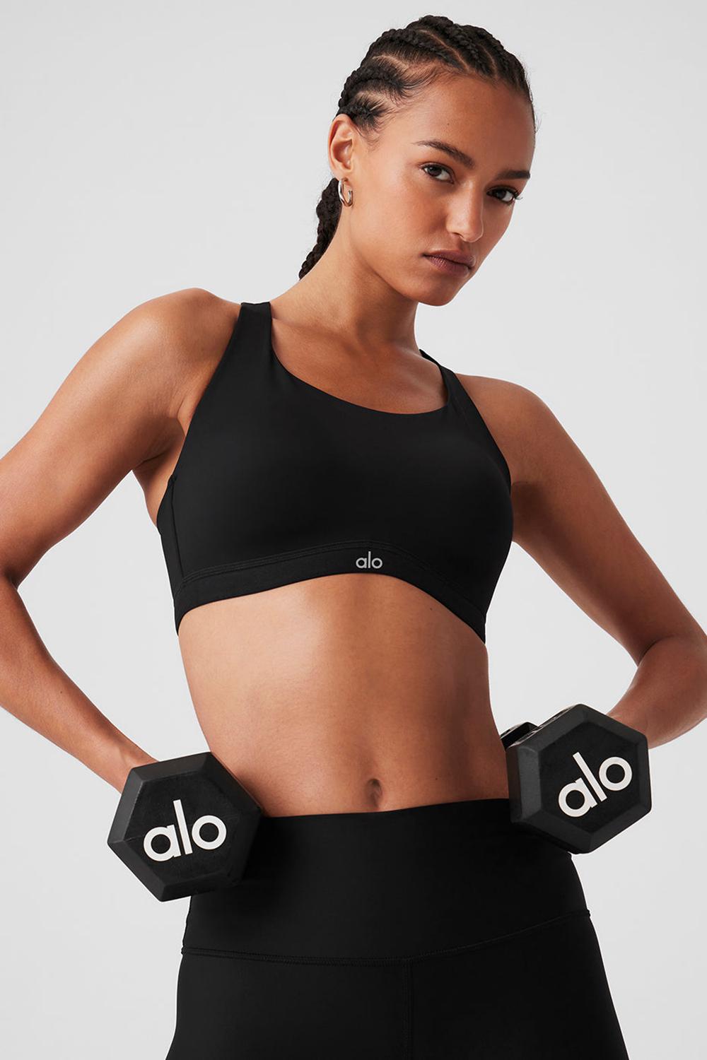 Αθλητικο Σουτιεν γυναικεια Alo Yoga Power Move High Impact μαυρα | Greece  VXNLE-3628