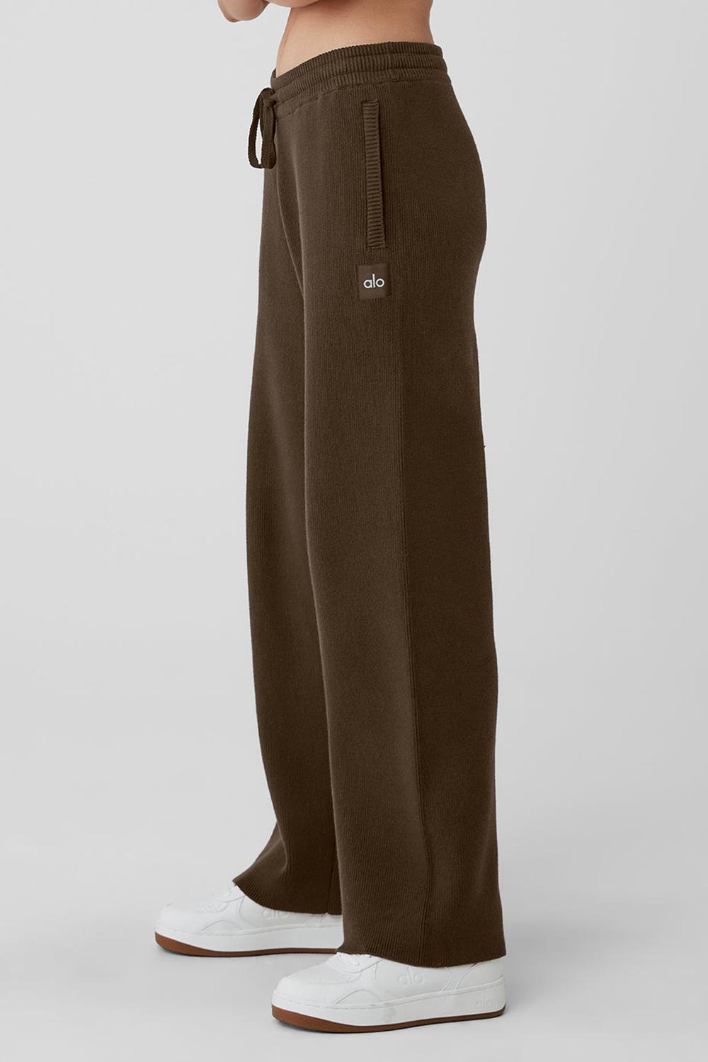 Παντελονι Φορμα γυναικεια Alo Yoga Scholar Straight Leg Espresso | Greece  KVDFS-2035