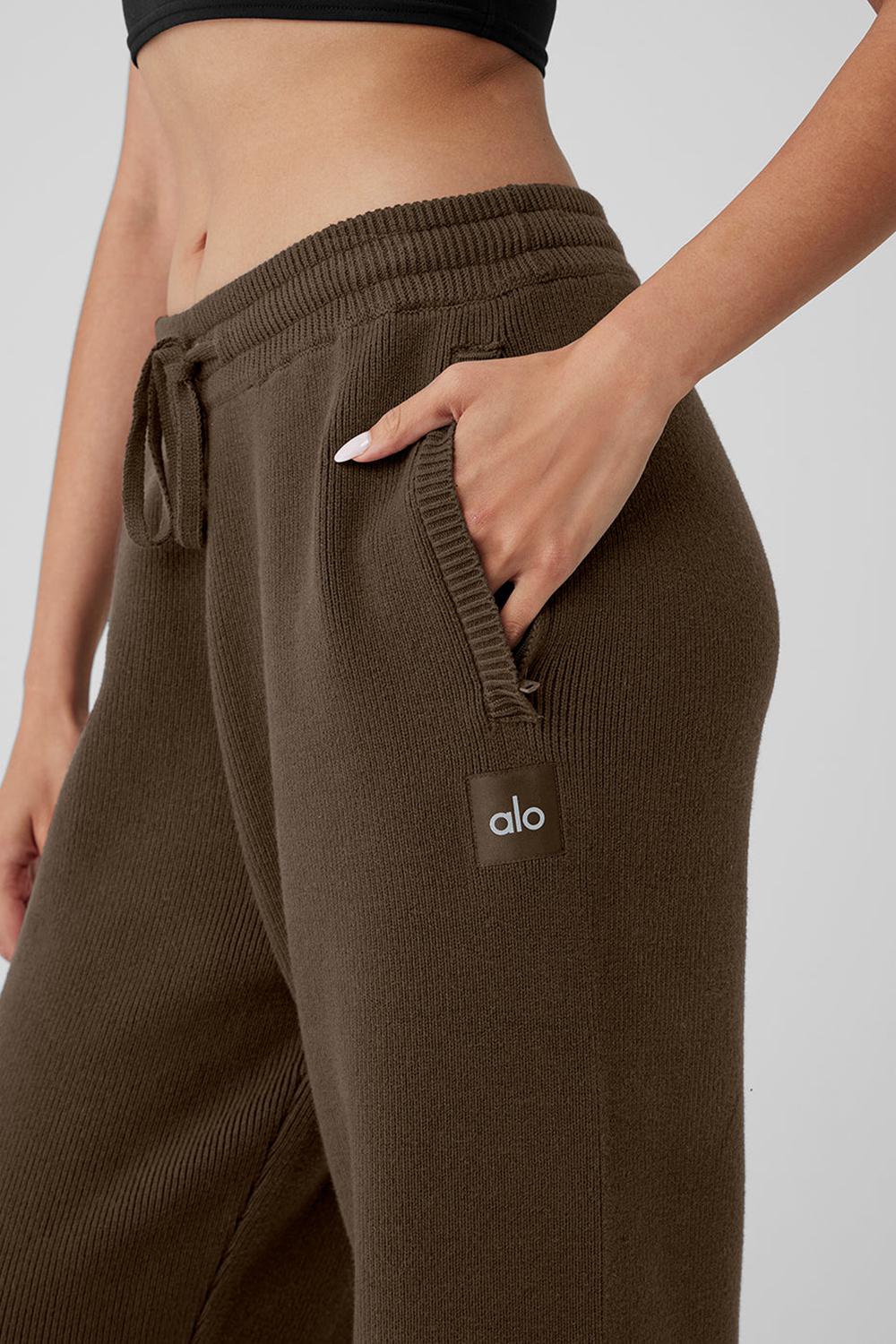 Παντελονι Φορμα γυναικεια Alo Yoga Scholar Straight Leg Espresso | Greece  KVDFS-2035