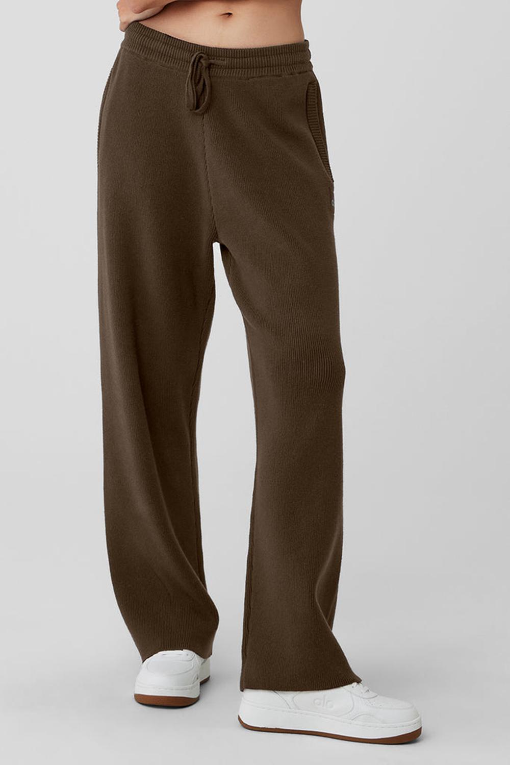 Παντελονι Φορμα γυναικεια Alo Yoga Scholar Straight Leg Espresso | Greece  KVDFS-2035