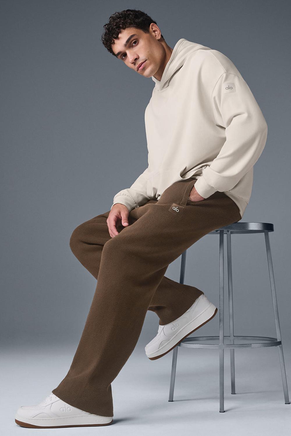 Παντελονι Φορμα ανδρικα Alo Yoga Scholar Straight Leg Espresso | Greece  RIYFN-4038