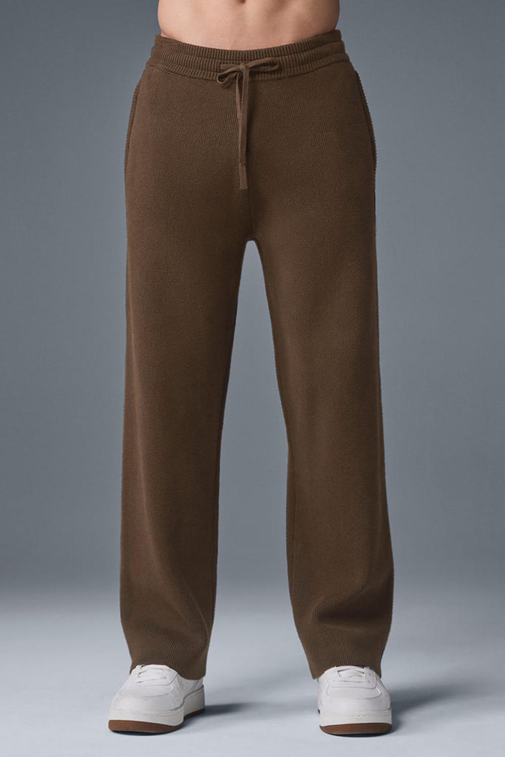 Παντελονι Φορμα ανδρικα Alo Yoga Scholar Straight Leg Espresso | Greece  RIYFN-4038