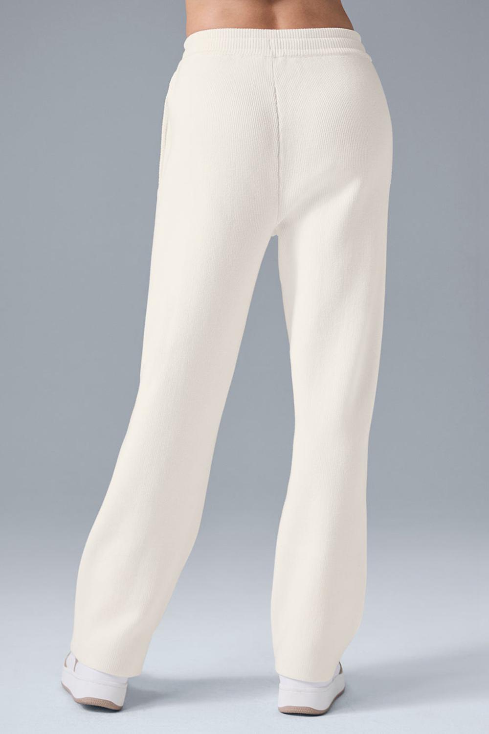 Παντελονι Φορμα γυναικεια Alo Yoga Scholar Straight Leg Ivory | Greece  YHPTO-2058