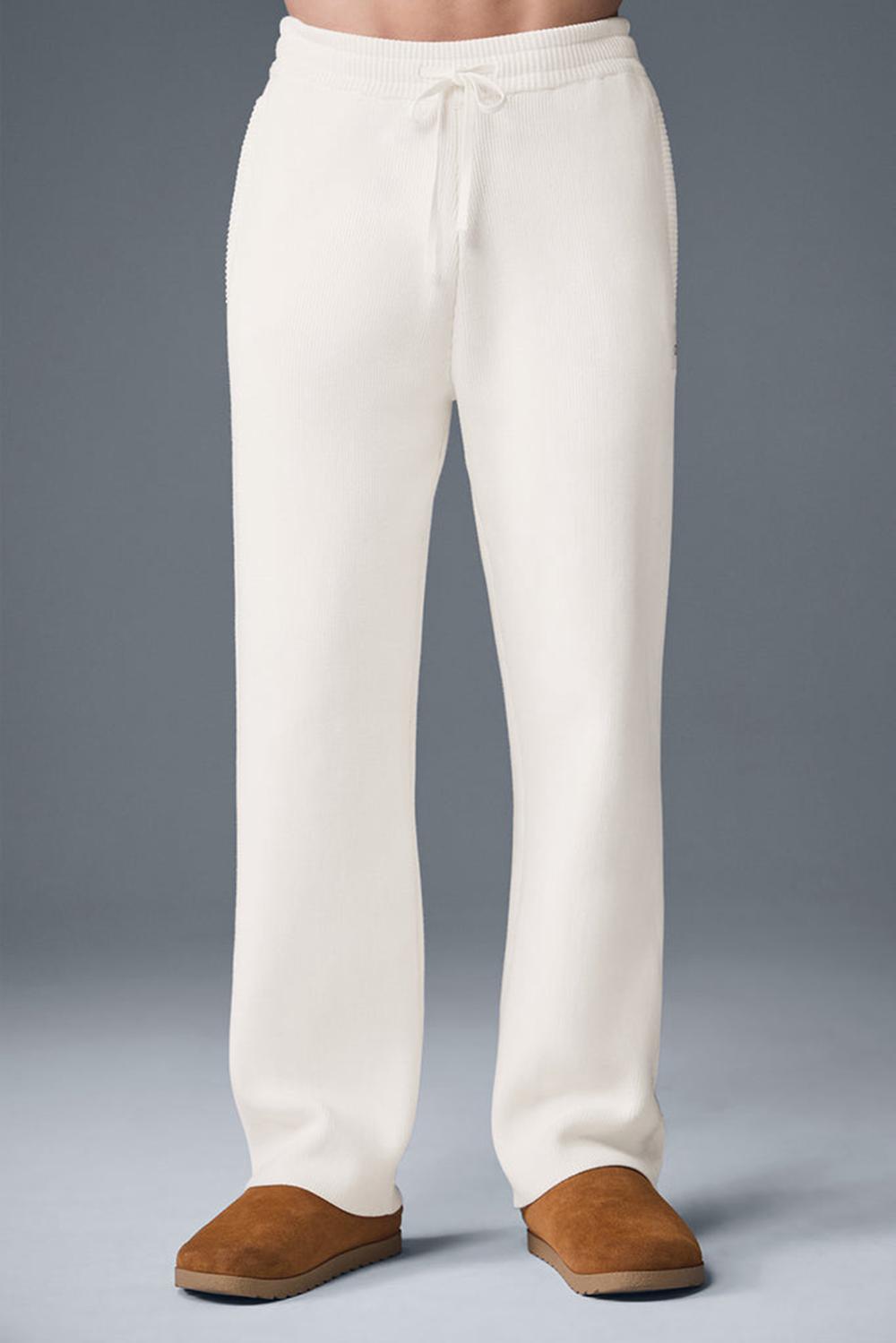 Παντελονι Φορμα ανδρικα Alo Yoga Scholar Straight Leg Ivory | Greece  IBCAR-6578