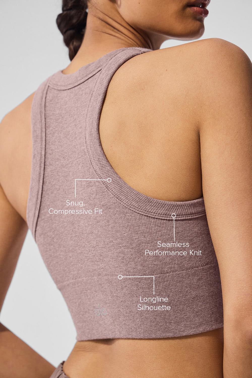 Αθλητικο Σουτιεν γυναικεια Alo Yoga Seamless Delight High Neck Mushroom Heather | Greece  EFZBO-2983