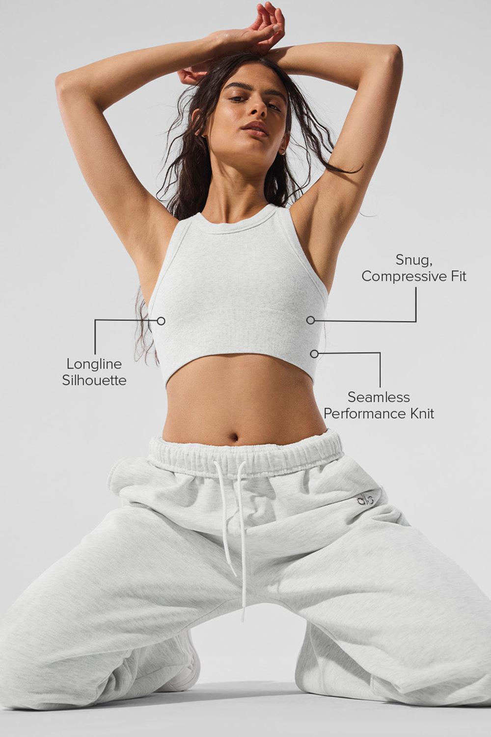 Αθλητικο Σουτιεν γυναικεια Alo Yoga Seamless Delight High Neck ασπρα | Greece  BZSUW-3740