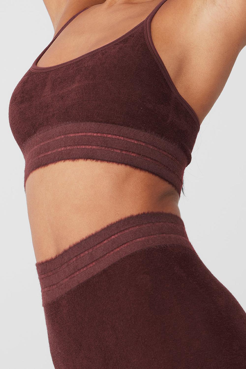 Αθλητικο Σουτιεν γυναικεια Alo Yoga Seamless Luxe Terry Cuddle Cherry Cola | Greece  XDQFC-0865