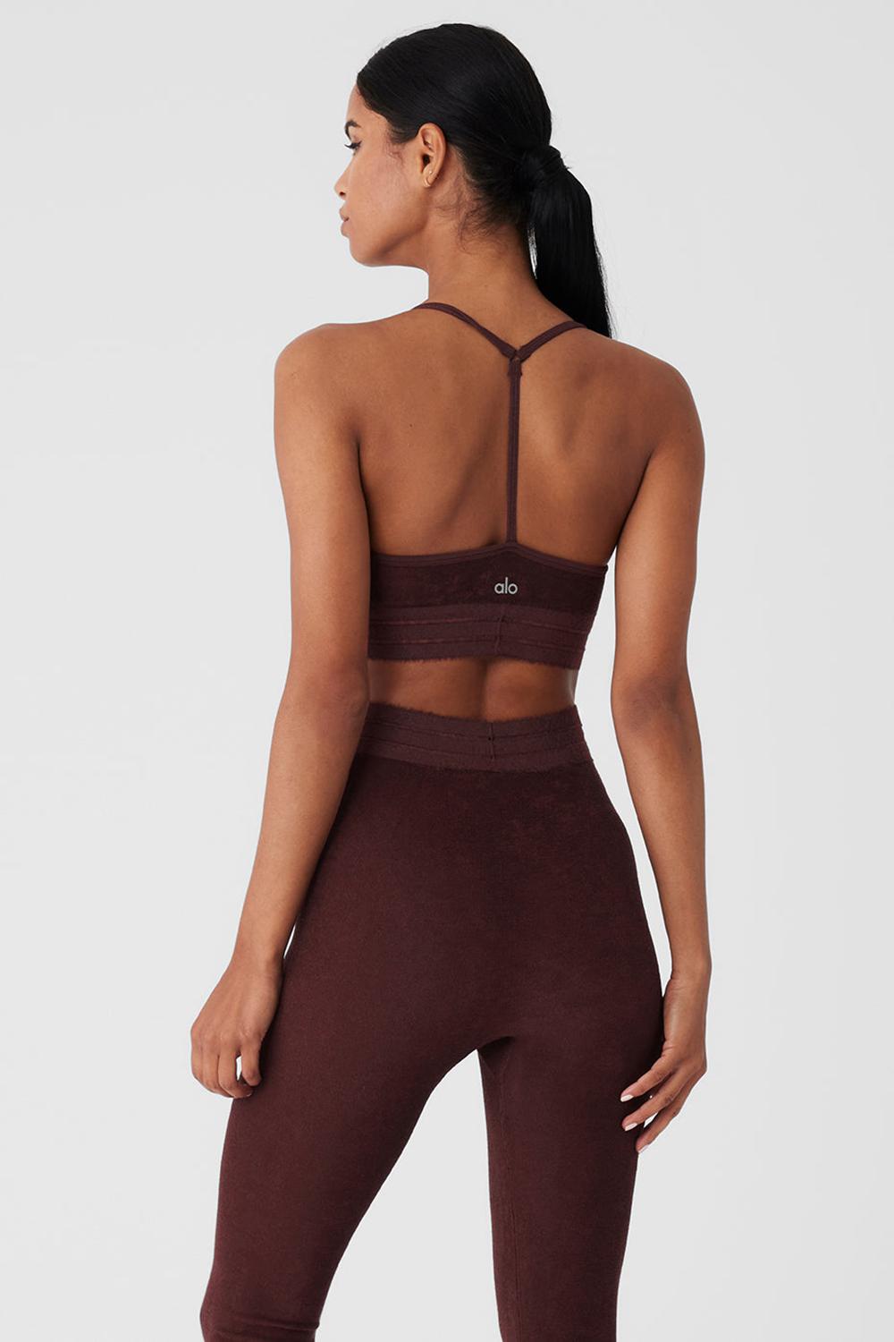 Αθλητικο Σουτιεν γυναικεια Alo Yoga Seamless Luxe Terry Cuddle Cherry Cola | Greece  XDQFC-0865