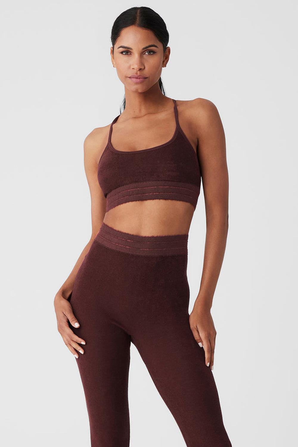 Αθλητικο Σουτιεν γυναικεια Alo Yoga Seamless Luxe Terry Cuddle Cherry Cola | Greece  XDQFC-0865
