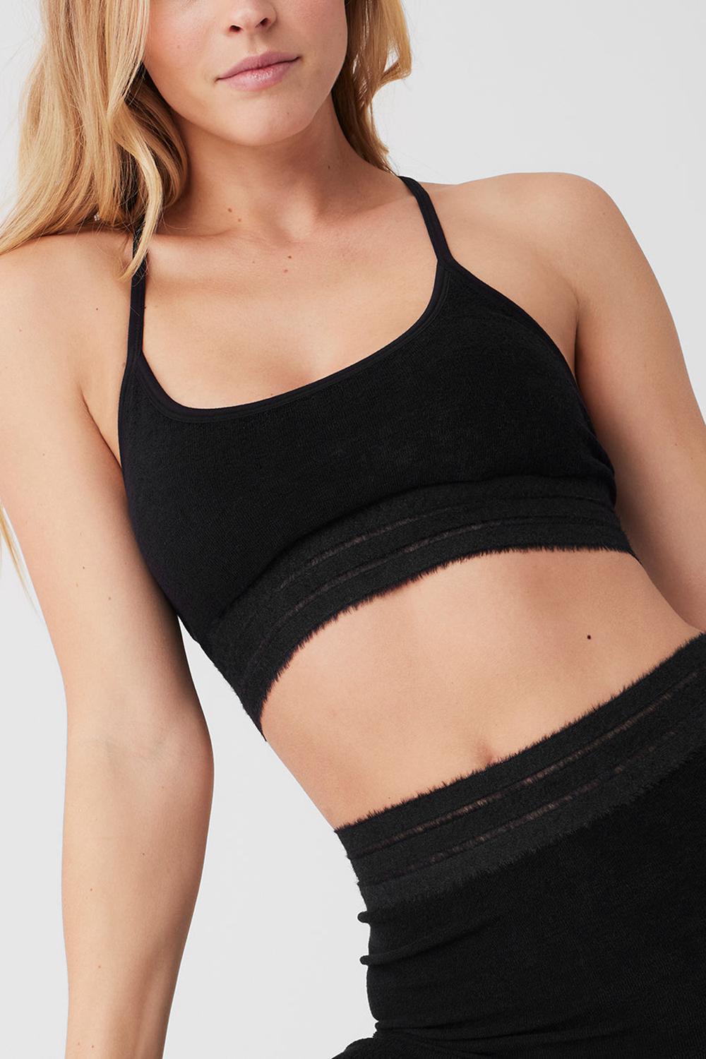 Αθλητικο Σουτιεν γυναικεια Alo Yoga Seamless Luxe Terry Cuddle μαυρα | Greece  BVWOI-0847