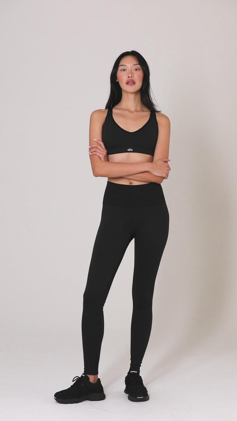 Αθλητικο Σουτιεν γυναικεια Alo Yoga Seamless Ribbed Favorite μαυρα | Greece  JNULZ-5738