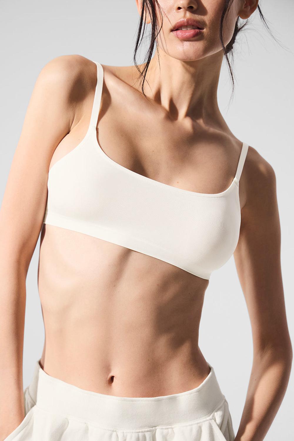 Αθλητικο Σουτιεν γυναικεια Alo Yoga Sheer Glow Ivory | Greece  PVSKJ-8462