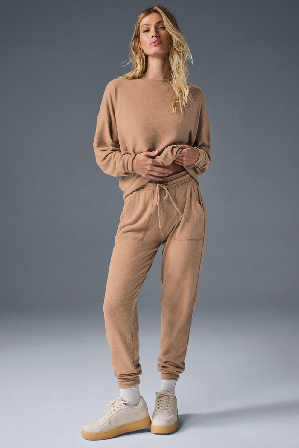 Παντελονι Φορμα γυναικεια Alo Yoga Soho Toasted Almond | Greece  GMIBT-8759