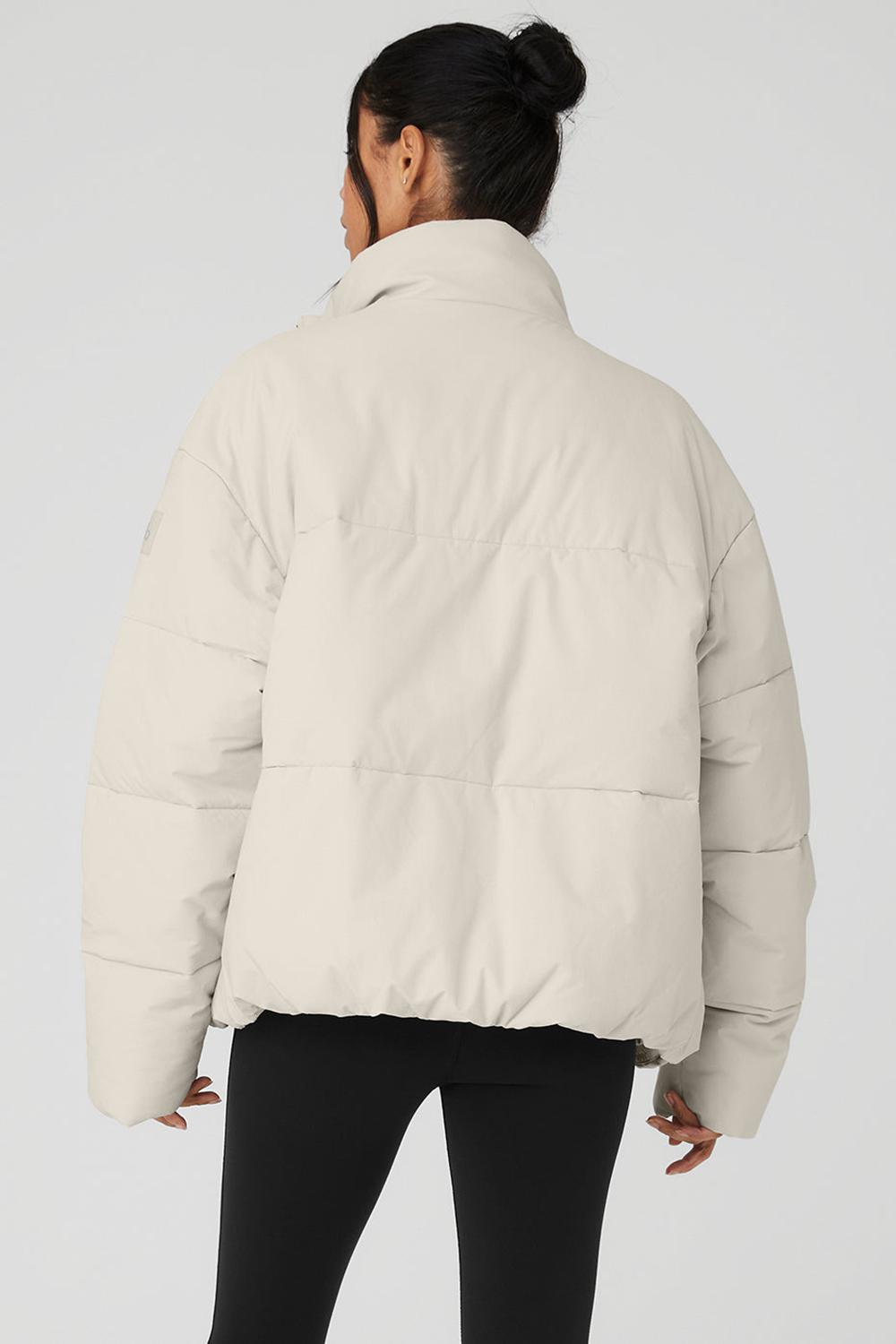 Μπουφαν Φουσκωτο γυναικεια Alo Yoga Stretch Woven Street Bone | Greece  AZFTN-6081