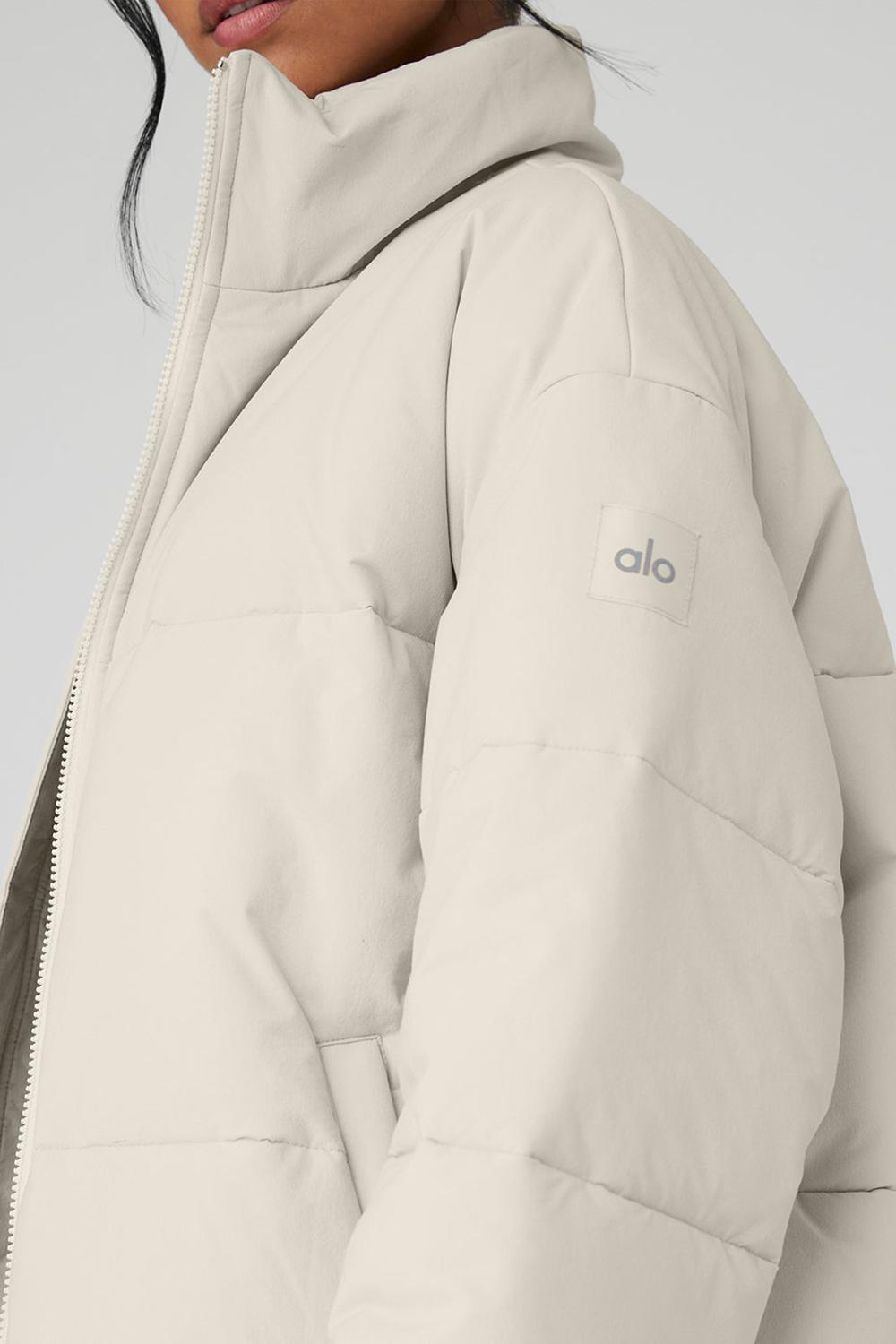 Μπουφαν Φουσκωτο γυναικεια Alo Yoga Stretch Woven Street Bone | Greece  AZFTN-6081