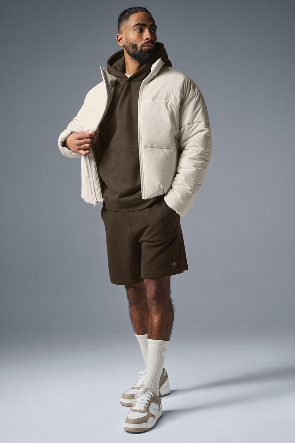 Μπουφαν Φουσκωτο ανδρικα Alo Yoga Stretch Woven Street Bone | Greece  VNTWG-2486