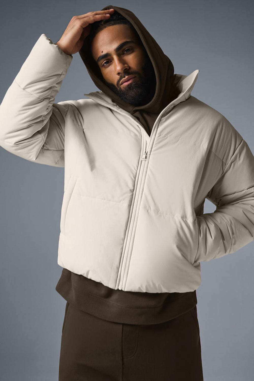 Μπουφαν Φουσκωτο ανδρικα Alo Yoga Stretch Woven Street Bone | Greece  VNTWG-2486